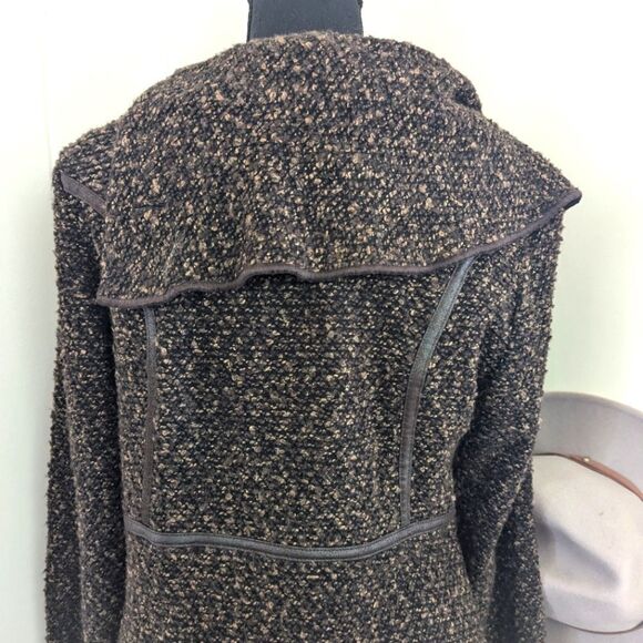 Joseph Ribkoff Asymmetrical Button Coat 6 Lagenlook Dark Academia Preppy Cozy - Picture 7 of 10